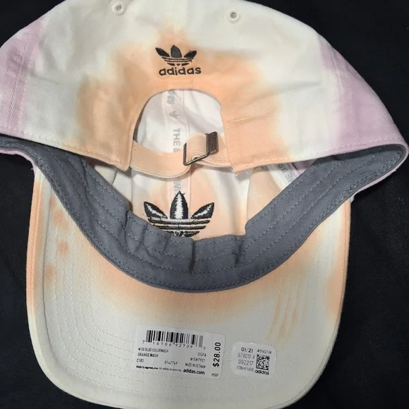 Adidas Cap - Pink and Orange Tie-Dye Adjustable - Picture 2 of 5